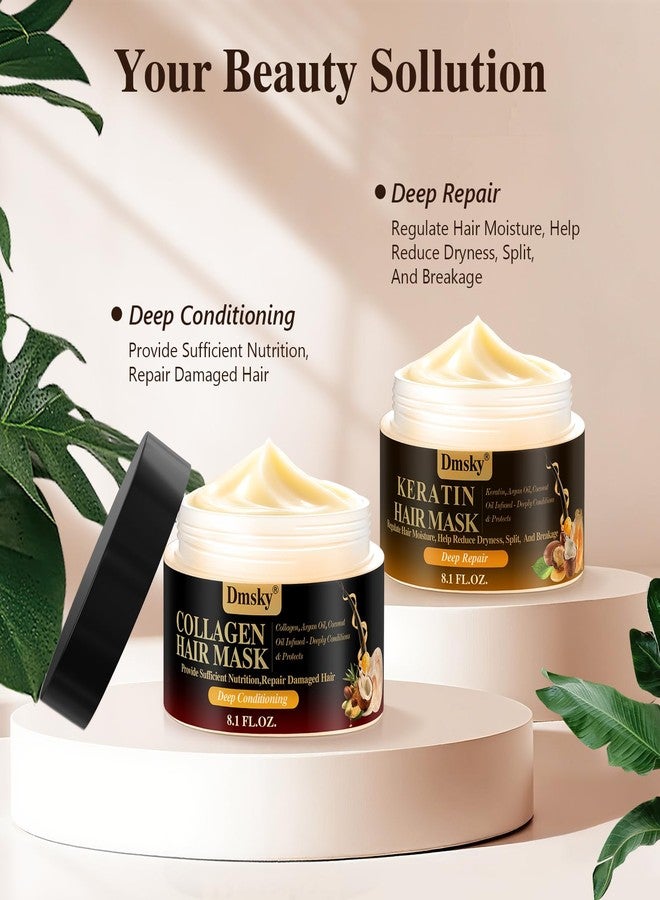 Dmsky 2 Pack Hair Mask for Damaged Hair - 16.2 Fl OZ Collagen Hair Mask & Keratin Hair Treatment-Hydrating,Repairing,Nourishes Deep Conditioning Hair Masks for All Hair Types - Image 4